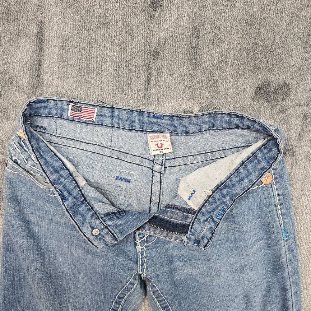 Vintage true religion Jeans World tour Joey Super T 24-803mybt flap pockets Y2K - Picture 4 of 12